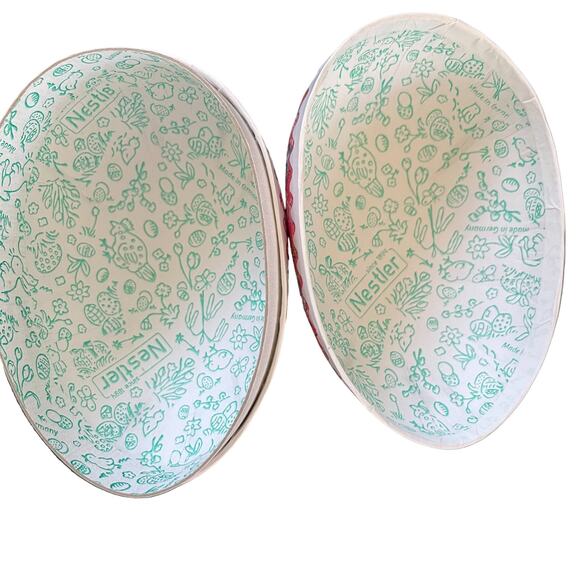 Rare Vintage German Nestler Paper Mache Easter Bunny Egg Candy Holder Set of (2) - Picture 10 of 10